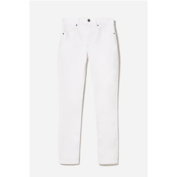 NWT EVERLANE White Stretch Mid Rise Skinny Jeans 29T​​​​​ - Picture 7 of 10